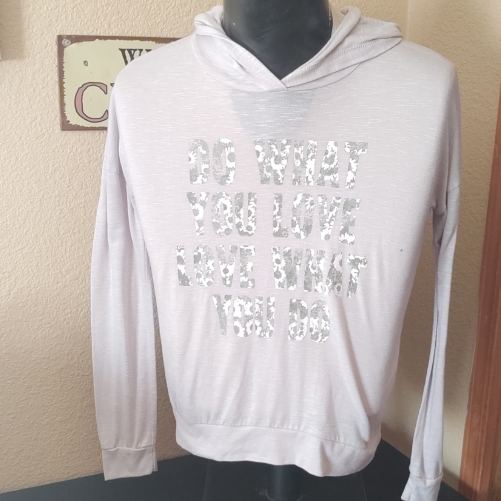 Wallflower long sleeve hooded shirt Size S